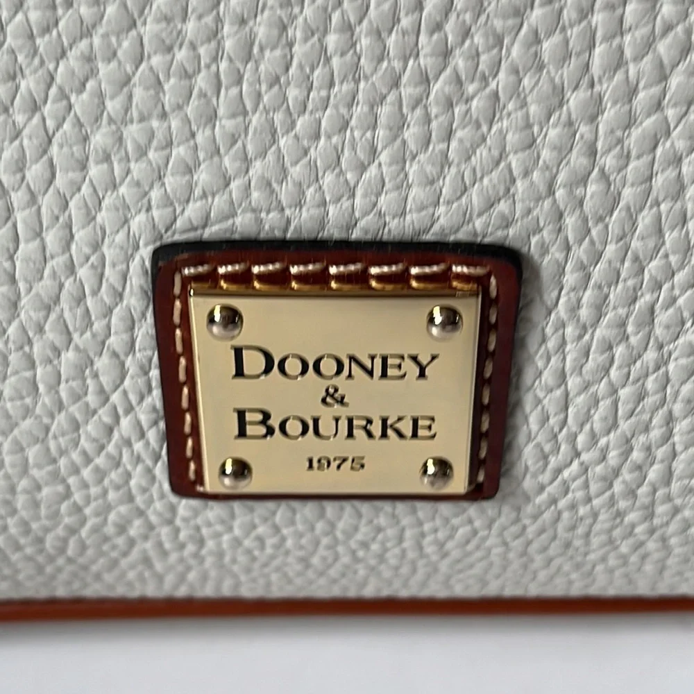 Dooney & Bourke Pebble Grain Leather Hobo Shoulder Bag Beige Brown NWT